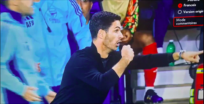 Arteta liên tục khiêu khích, bắt chước trọng tài người Pháp bên ngoài đường pitch